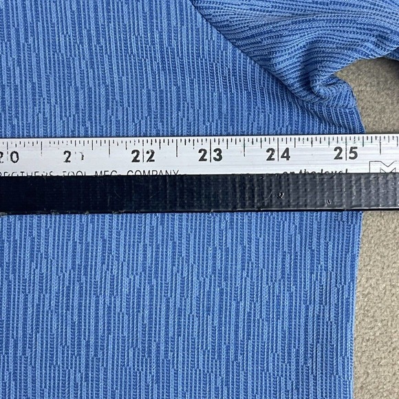 Tommy Bahama Mens XL Short Sleeve Polo Shirt Blue Striped Lightweight Logo‎ - Picture 4 of 10